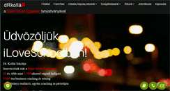 Desktop Screenshot of drkollarcoaching.hu